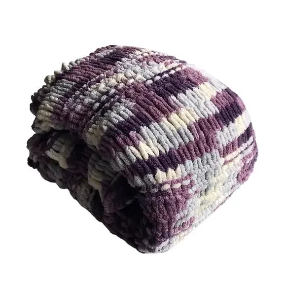 Handmade Ombre Knit Blanket Throw - Picture 4 of 16